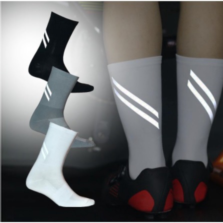 DH-32X ถุงเท้า จักรยาน กีฬา มีแถบสะท้อนแสงเพื่อความปลอดภัย เบา แห้งเร็ว สวมใส่สบาย