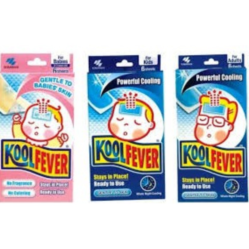 Kool fever แผ่นเจลลดไข้ เด็ก/ผู็ใหญ่