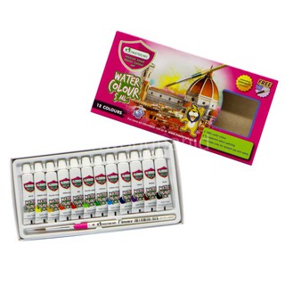 สีน้ำ แท้ Master Art Water Colour Set 5ml สีน้ำ 12 สี แถมฟรีพู่กัน No.6