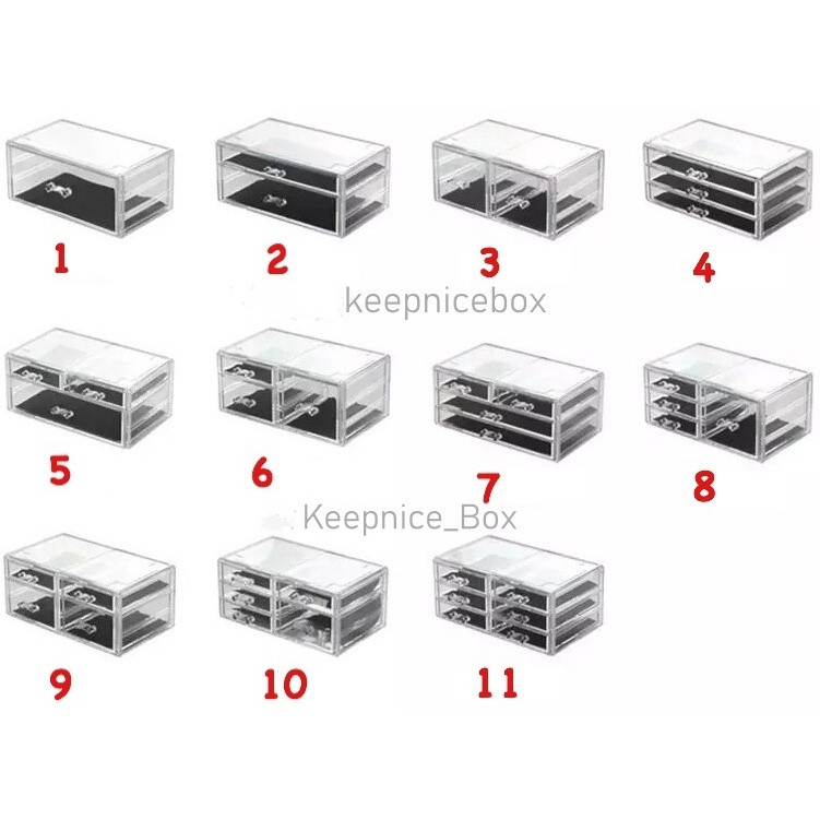 ลิ้นชัก กล่องใส่เครื่องสำอางค์ อะคริลิค ชั้นวางของ อย่างดี เกรดA