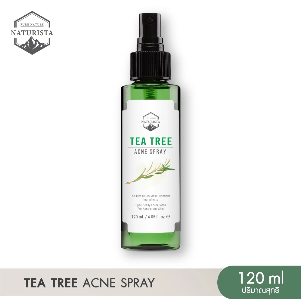Naturista สเปรย์ฉีดสิว ฆ่าเชื้อสิว และลดการเกิดสิว ใช้ได้ทั้งหน้า และลำตัว Tea Tree Acne Spray Face & Body Formula 120ml