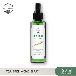 Naturista สเปรย์ฉีดสิว ฆ่าเชื้อสิว และลดการเกิดสิว ใช้ได้ทั้งหน้า และลำตัว Tea Tree Acne Spray Face &amp; Body Formula 120ml