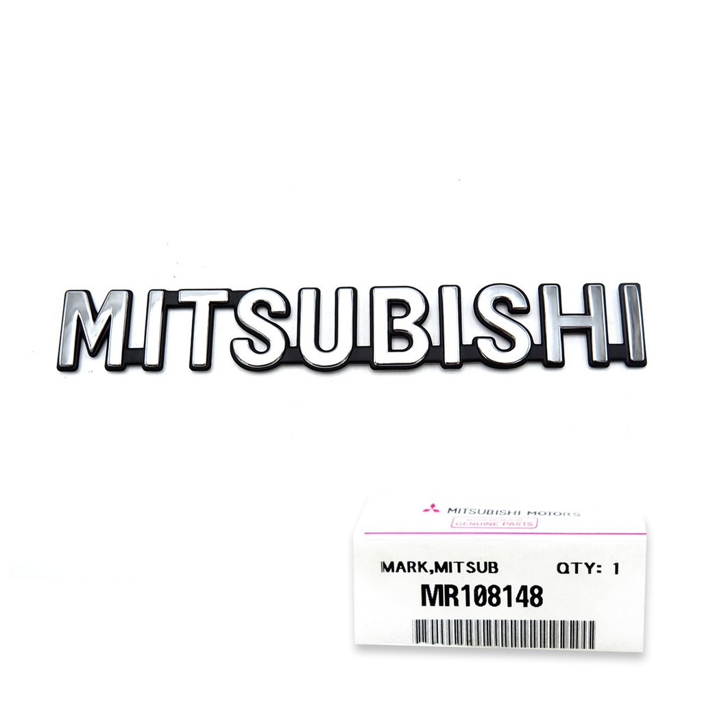 Logo โลโก้ "MITSUBISHI" ติดฝาท้าย ของแท้ สีโครเมียม สำหรับ Mitsubishi Lancer CK-2 ปี 1990-2019
