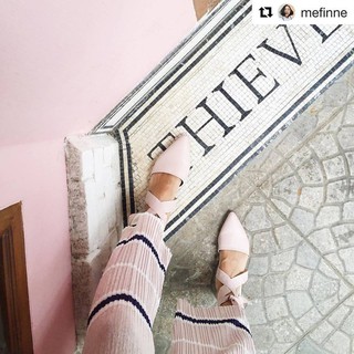 Longfor Ribbon Flats - Beige Pink