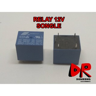 (5 ชิ้น) รีเลย์ Relay 12V SRD-12 SONGLE 5 ขา แท้ Original