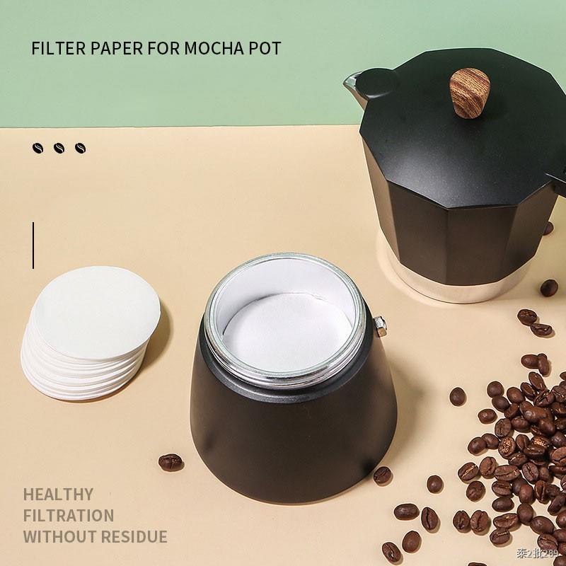 🔥พร้อมส่ง🔥กระดาษกรองกาแฟ Moka pot/cold brew pot กระดาษกรองทรงกลม 100 ชิ้น （010268）