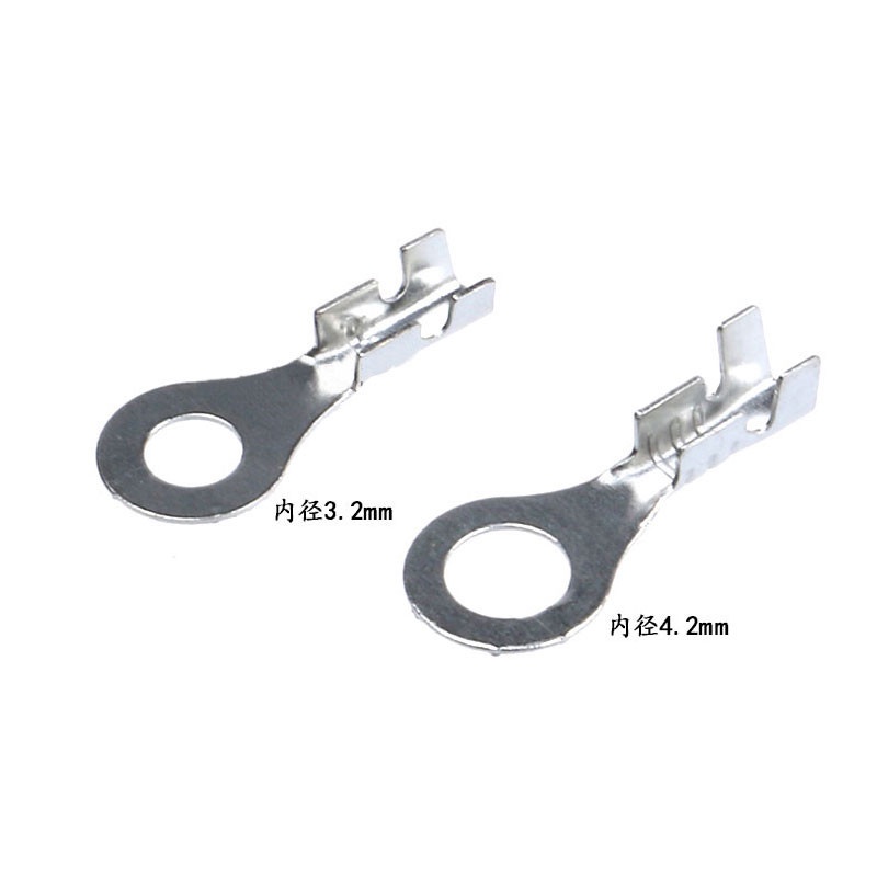 ((10 ชิ้น) เส้นผ่านศูนย์กลางภายใน 3.2 มม. 4.2 มม. ขั้วต่อเย็นกดขั้วต่อเทอร์มินัลรอบจมูกเปลือยขั้วต่อเทอร์มินัล