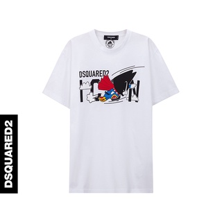 [S-5XL] Dsquared2/d2 เสื้อยืดแขนสั้นลําลอง ผ้าฝ้าย แฟชั่นฤดูใบไม้ผลิ และฤดูร้อน สําหรับผู้ชาย