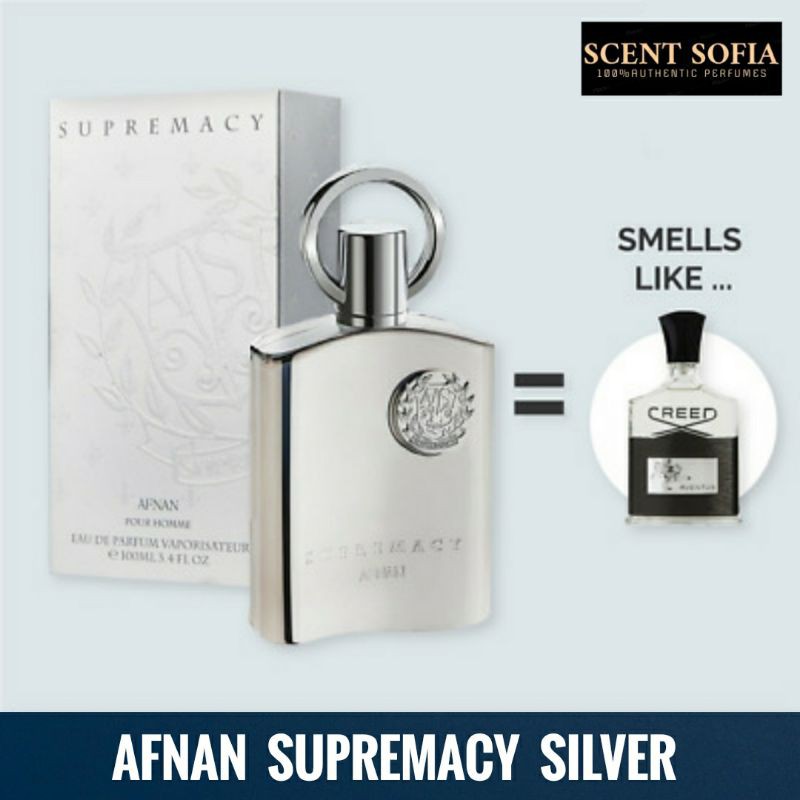 AFNAN SUPREMACY SILVER EDP 100ML.(Creed Aventus Clone)
