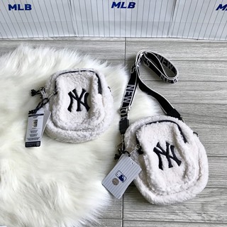 &lt;พร้อมส่ง 2 สี&gt;MLB Wool Fleece Mini Crossbag Bag กระเป๋าสะพาย