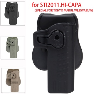 ขวามือยุทธวิธีปืนซองสำหรับ STI 2011 Hi-capa ชุดโตเกียว Marui เรา Kwa wjw Colt 1911ปืนล่าสัตว์ปืนกรณี