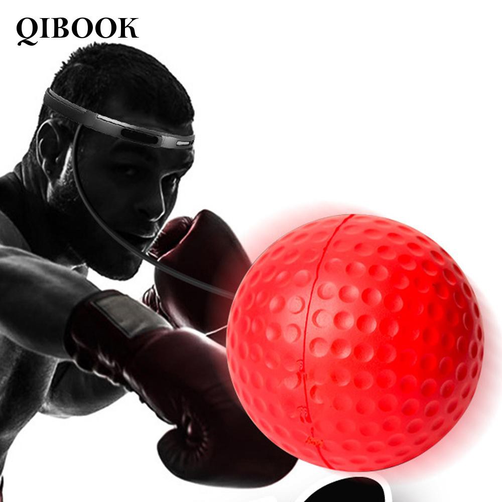 qibook Boxing Reflex Ball Set Black+Red Durable 2 for Reaction, Agility
