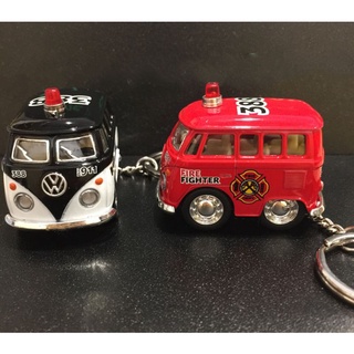 พวงกุญแจ โมเดลรถเหล็ก โฟล์คตู้ Little Van ขนาด 2 นิ้ว กดลาน