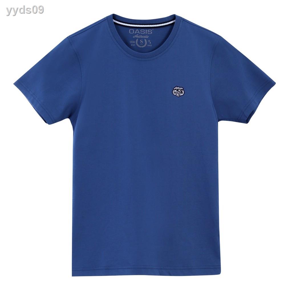 ✸▪OASIS เสื้อยืด คอกลม ผู้ชาย T-shirt รุ่น MTC-1602 สีน้ำเงินเทา,เทาอ่อน,แดง