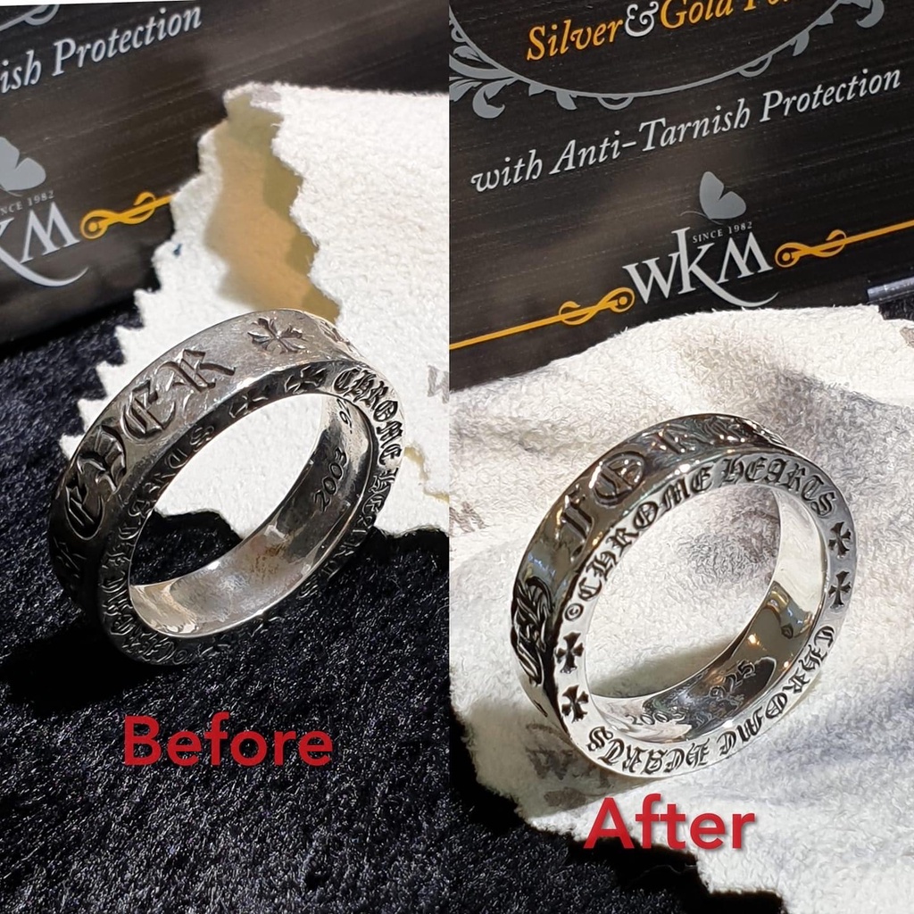 Silver Blue ซิลเวอร์ บลู by WKM  ผ้าเช็ด ทำความสะอาด เครื่องประดับ เงิน และ ทอง ชนิด คอตตอน 11x16cm. - รูปที่ 3