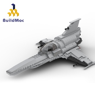 Buildmoc Battlestar Galactica Viper Mark บล็อคตัวต่อ รูปยานอวกาศ 7 องศา ของเล่นเสริมการเรียนรู้เด็ก ของขวัญ 268 ชิ้น MOC-28656