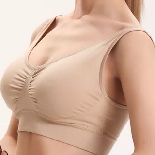 Pearl Shop Sport Bra Seamless Brand Aperla รุ่น 3 สี ในกล่อง มี 3 ตัว นู๊ด-ขาว-ดำ