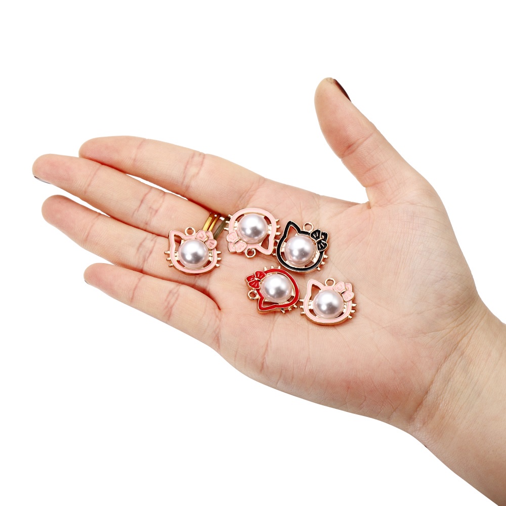 St.kunkka 5pcs ที่คาดผมแมวสีสันสดใสจี้โลหะผสมมุก DIY สำหรับสร้อยคอ Jewelry ราคา ถูกที่สุด ดีลบีเคเค แกลเลอรีภาพที่ 7