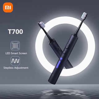 Original Xiaomi Mijia Sonic แปรงสีฟันไฟฟ้า T700 ไร้สายชาร์จหน้าจอ LED IPX7 กันน้ำสมาร์ทแปรงสีฟัน SK10059