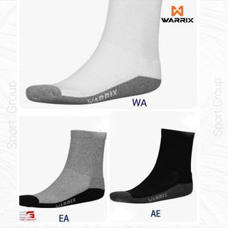 Warrix Agile Socks WC-204ALACL02 ถุงเท้าครึ่งแข้ง ทอลายโลโก้ Warrix ใช้เส้นใย 3 ชนิด  (Cotton + Spandex + Esastic)