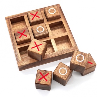 Tic Tac Toe Game 3D เกมกระดานไม้ คลาสสิก เกมครอบครัว กลางคืน โรแมนติก ตกแต่ง