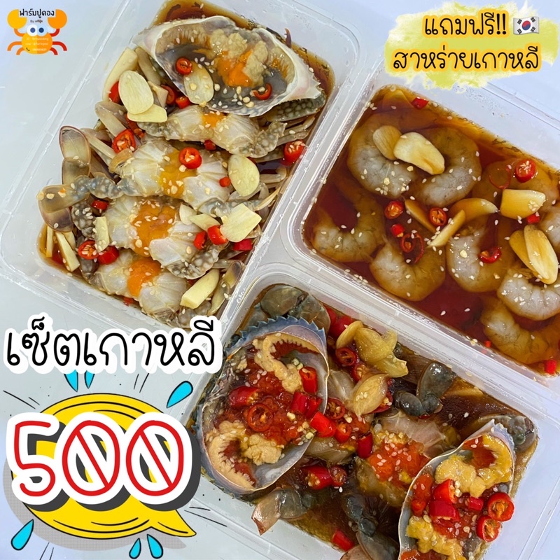 รวมเซ็ตดองซีอิ๊วเกาหลี 1 เซ็ตมี 3 กล่อง แถมฟรี น้ำจิ้มซีฟู้ด& สาหร่าย
