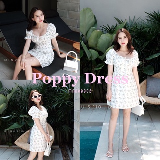 Minus110.bkk | POPPY DRESS 🌸 #MNB00032 เดรสสั้น ใส่สบาย ทะเล คาเฟ่ ดินเนอร์ ปิคนิค เดินเล่น สีขาว น่ารัก หวาน มินิมอล