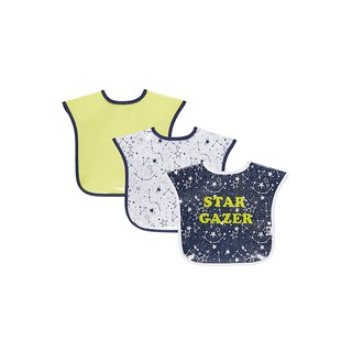 mothercare space explorer oil cloth toddler bibs - 3 pack RA731 ผ้ากันเปื้อน