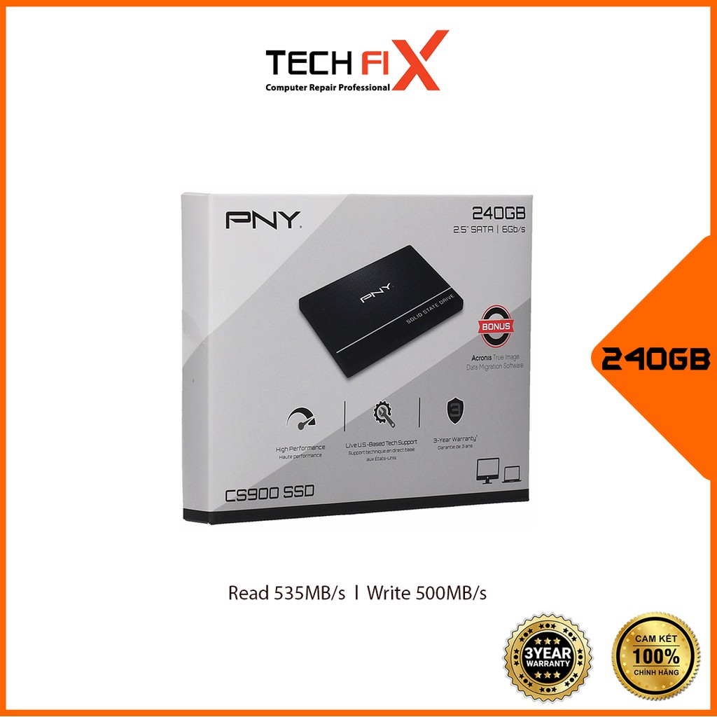 PNY 240GB CS900 ฮาร์ดไดรฟ์ SSD ขนาด 2.5 นิ้ว