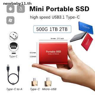 Onebaby ฮาร์ดดิสก์มือถือ SSD 4TB 2TB 1TBGB Type C USB3.1 แบบพกพา