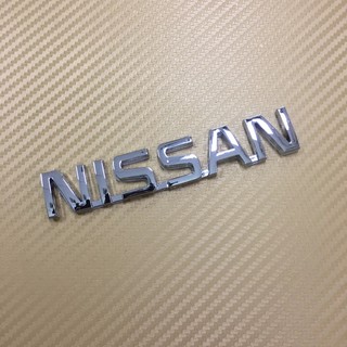 โลโก้* NISSAN สีชุบโครเมี่ยม ขนาด* 2x12.3 cm