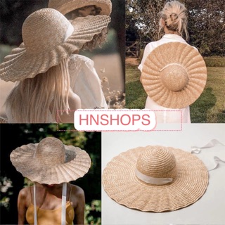 Sun Pearl Shell  brim 23 cm. Hat ♥︎ หมวกสาน หมวกปีกกว้าง