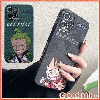 🔥 เคสไอโฟน11สีดําลายแถบข้างลูฟี่ Zoro ขอบเหลี่ยมเคสซิลิโคนสำหรับ เคส Apple iPhone 13 Mini เคส I8plus SE2 11 6 13 Pro X 12 เคสไอโฟน7พลัส Xr เคสไอโฟนxr Max xr 6s 7 11 8 plus เคสไอโฟน12 XS เคสไอโฟนxsmax 2020 เคสไอโฟน13 Luffy Case