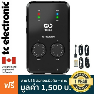 Tc Electronic® Go Twin ออดิโออินเทอร์เฟส 2 Channel ใช้ได้กับ iOS/Andriod/Mac/PC + แถมฟรีสาย USB ** ประกันศูนย์ 1 ปี **