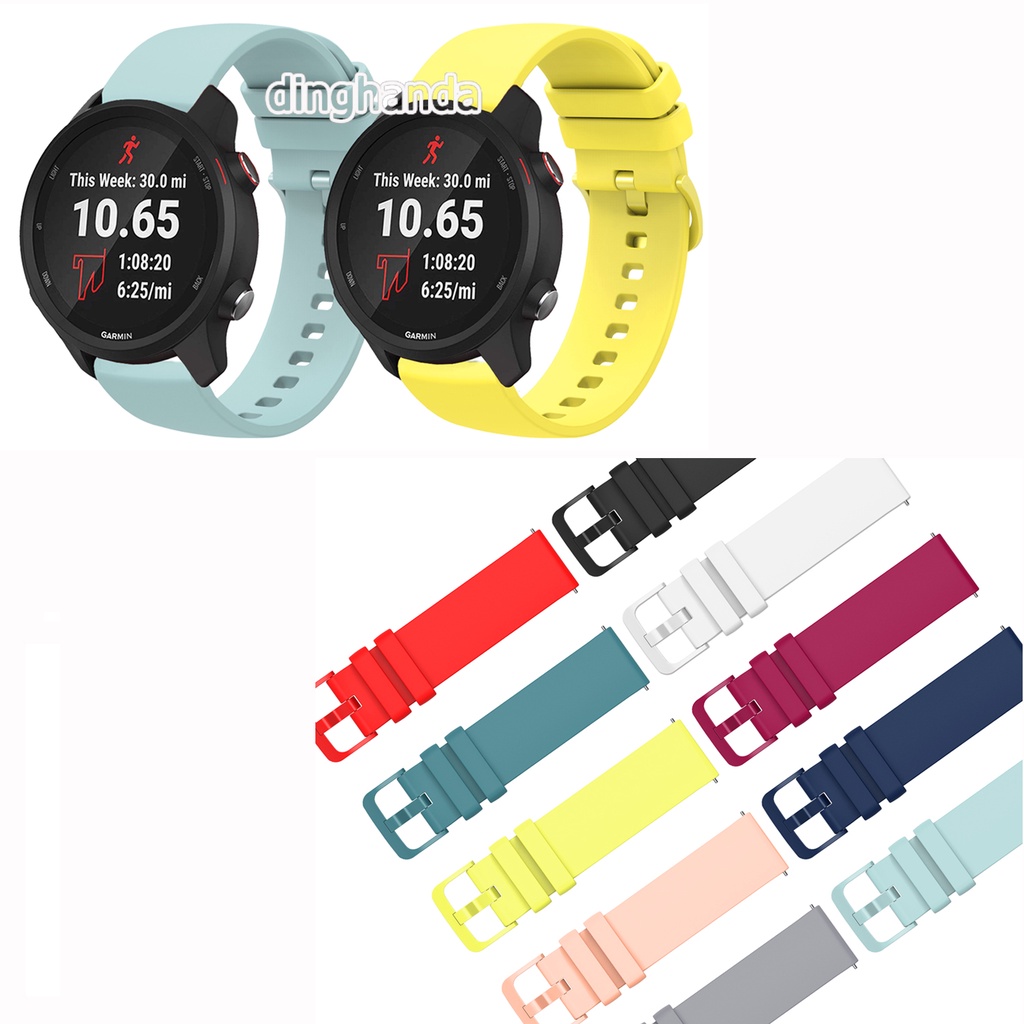 สายรัดซิลิโคนสําหรับ Garmin Vivoactive 3 5 6 Active 5 Venu Sq 2 Venu 2 Plus Vivomove HR Forerunner 645 245 55 158 165 สายนาฬิกากีฬาสร้อยข้อมือ