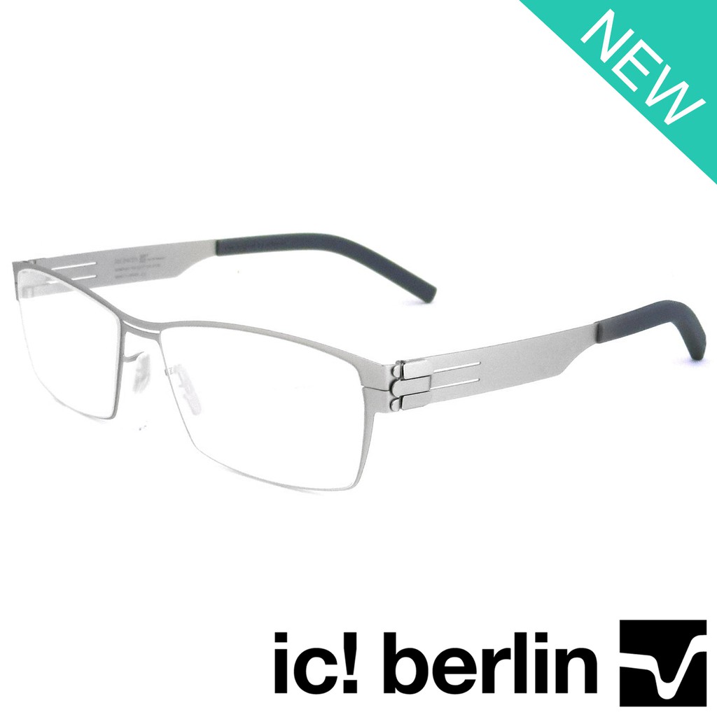 Ic Berlin แว่นตารุ่น 001 C-3 สีเงิน sanetsch กรอบเต็ม ขาข้อต่อ ไม่ใช้น๊อต Full frame Eyeglass Stainl