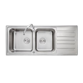 Embedded sink BUILT-IN SINK 2B1D AXIA MARINA 120 STAINLESS STEEL Sink device Kitchen equipment อ่างล้างจานฝัง ซิงค์ฝัง 2