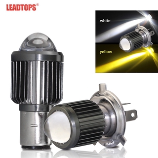 LEADTOPS หลอดไฟหน้ารถจักรยานยนต์ ไฟหน้ารถมอเตอร์ไซด์ H6 H4 LED Hi Lo beam Moto LED 3000K 6000K