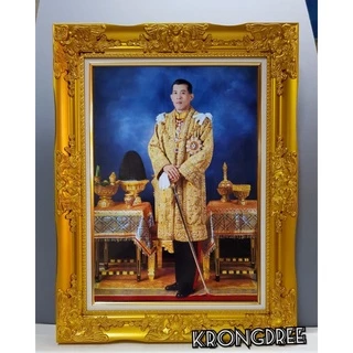กรอบหลุยส์ พร้อมภาพรัชกาลที่10 ขนาดรวม 21×27 นิ้ว
