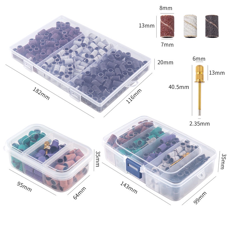 LUSLUKING สายกระดาษทรายขัดเล็บ#80#120#180 / เครื่องเจียรทรายวงกลมเล็บสว่านบิตขัดวงสําหรับอุปกรณ์ทําเล็บ - รูปที่ 7