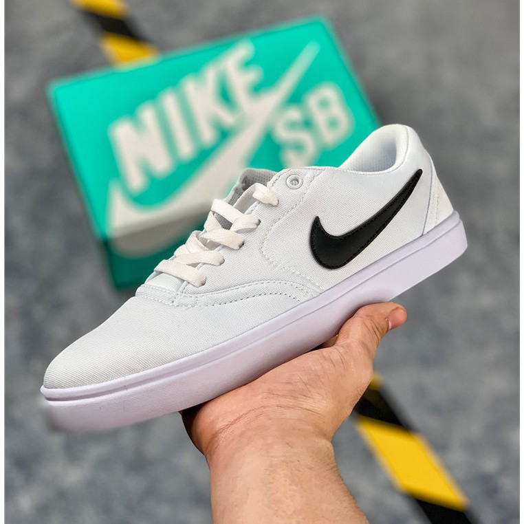 nike sb check solar cnvs white