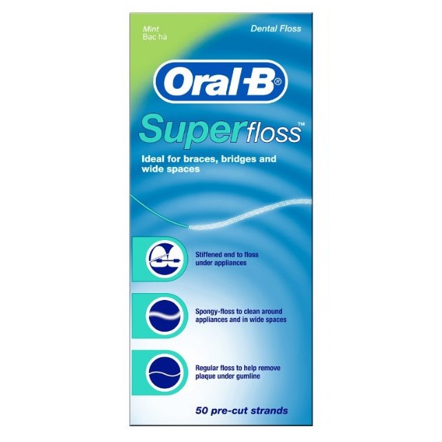 Oral B Super Floss 50ชิ้น Exp.เดือน 5/2024