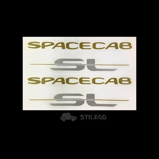 สติ๊กเกอร์ SPACECAB SL ขีด ติดตรงกระจกแค๊ป TFR ปี 1996 ISUZU TFR STICKER (ขายเป็นชุด)