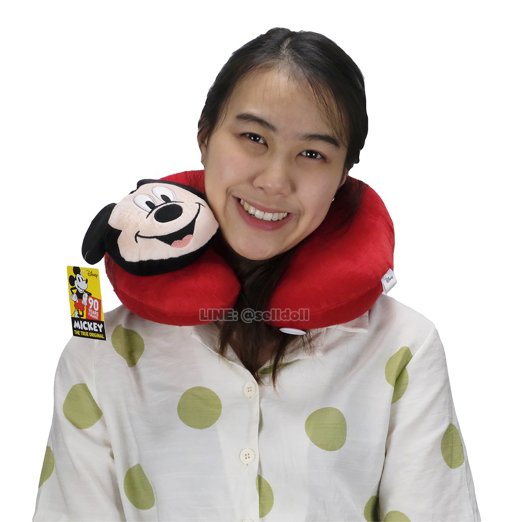 หมอนรองคอ Micky & Minnie Mouse ลิขสิทธิ์แท้ / หมอนตุ๊กตา มิกกี้เมาส์ & มินนี่เมาส์ รุ่น Minimal มิกกี้ เมาส์ Disney