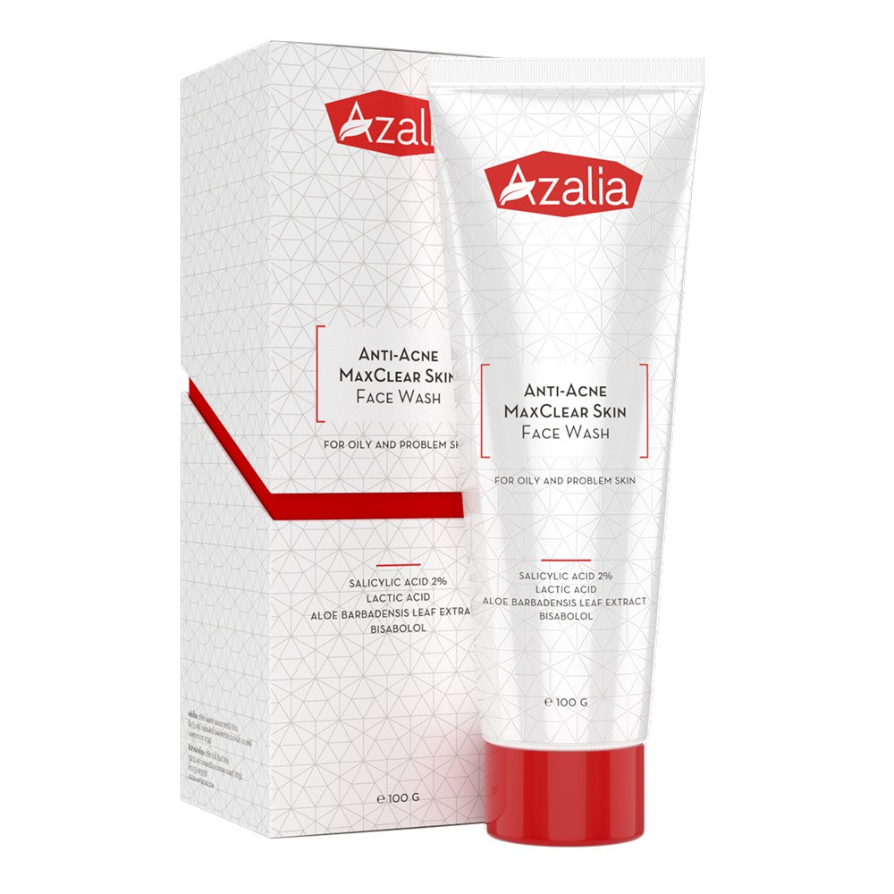เครื่องสำอางสำหรับสิวและขาวใส โฟมล้างหน้าลดสิวลดผิวมัน - Azalia Anti-Acne MaxClear Skin Face Wash