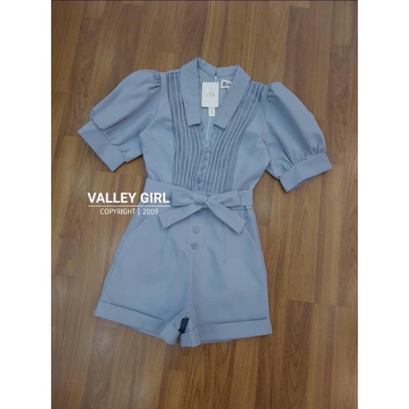 [ส่งต่อ] งานป้าย Valley Girl จั๊มสูทสั้น สีฟ้า Size M