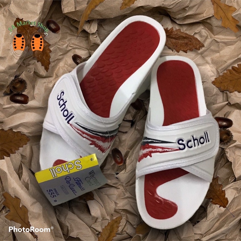 [🌹34-42🌹] Scholl รองเท้าแตะแบบสวมแฟชั่นยุค 90