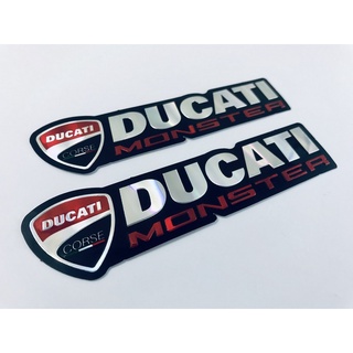 สติ๊กเกอร์ Ducati Monster Sticker สติกเกอร์ แต่งรถ ติดรถ ติดสวิงอาร์ม 3D ปั๊มนูน [2ชิ้น] มอเตอร์ไซค์ รถแข่ง Racing Logo