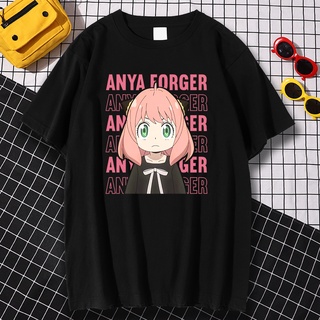 เสื้อยืดแขนสั้น พิมพ์ลาย Anya Forger Spy X Family Art สไตล์ฮาราจูกุ สําหรับผู้ชาย