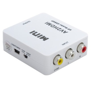 กล่องแปลงสัญญาณ AV เป็น HDMI HD Video Converter(White)#370